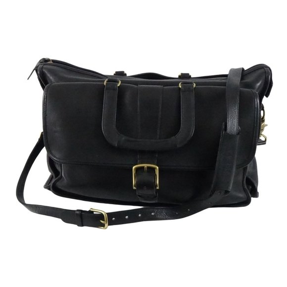 Coach Vintage Other - Vintage Coach Bag, Harrison Briefcase, Black Leather Messenger, Laptop Bag